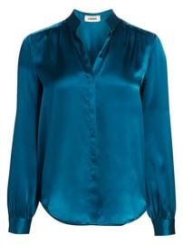 L  039 Agence - Bianca Silk Charmeuse Blouse at Saks Fifth Avenue